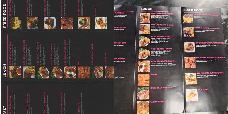 ROSE GOUTE CREOLE RESTAURANT Menu