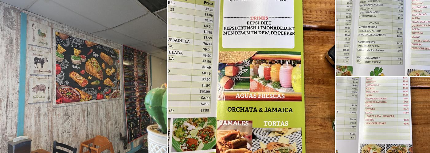 2 Amigos Kitchen Menu