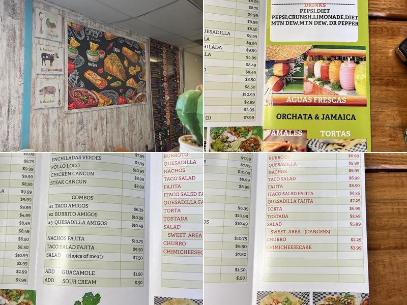 2 Amigos Kitchen Menu