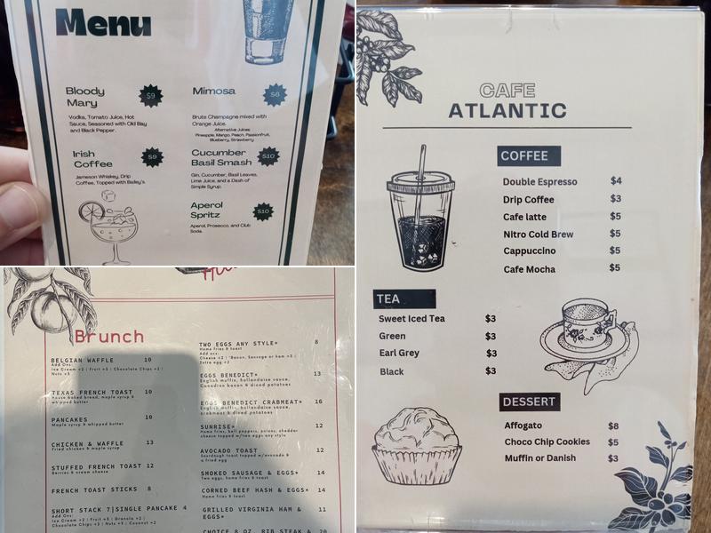 Cafe Atlantic Menu