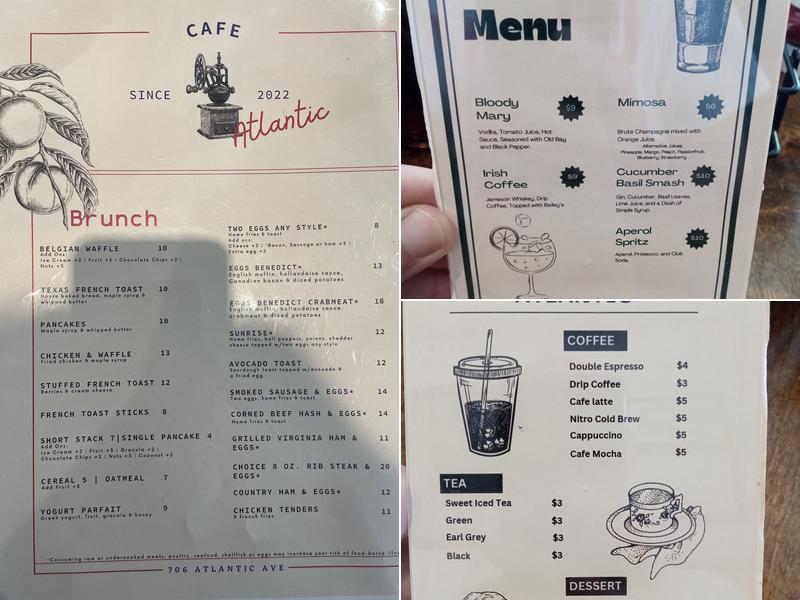 Cafe Atlantic Menu