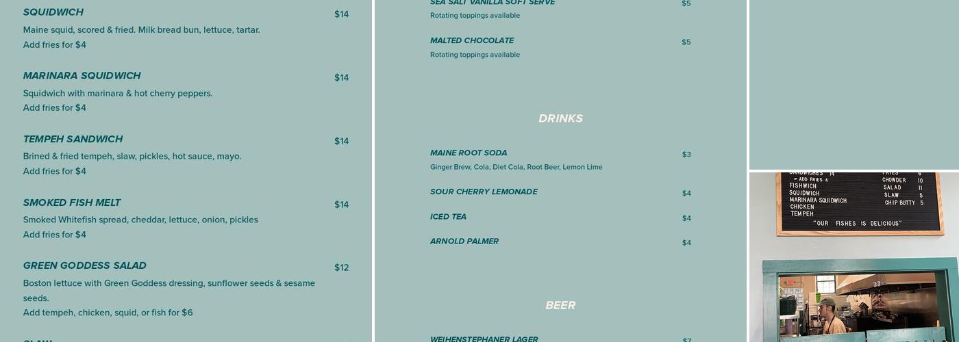 Fish & Whistle Menu