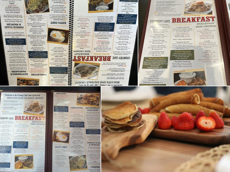 The Country Cafe Menu