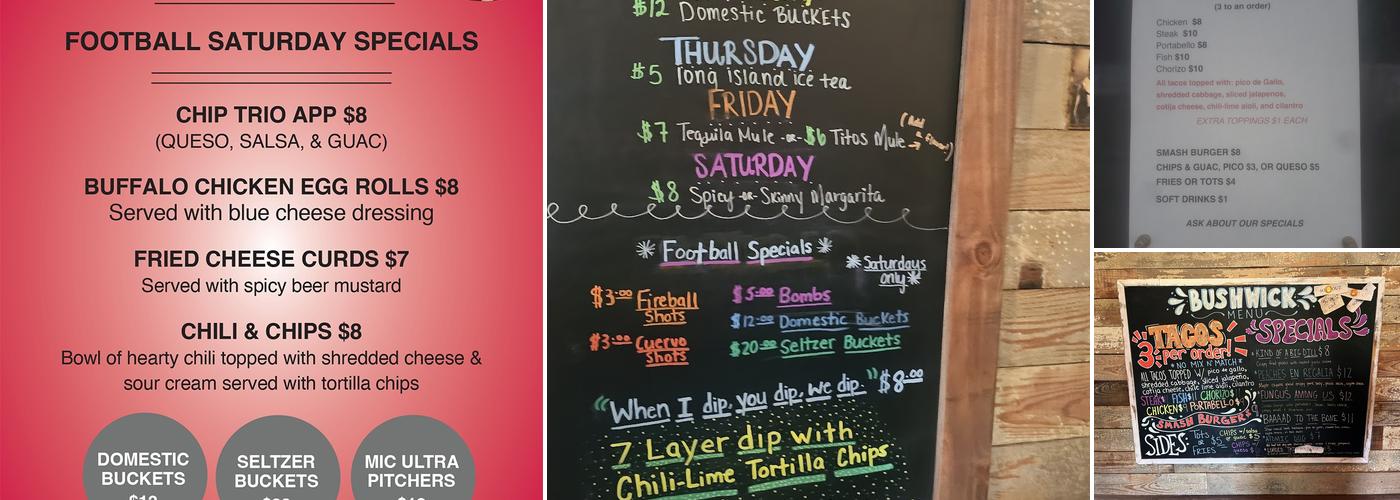 Bushwick Menu