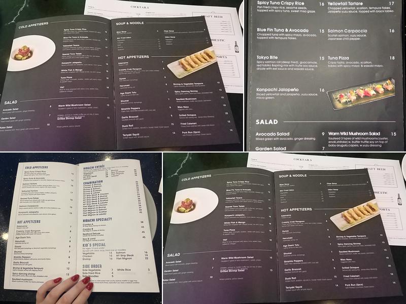 Taku Japanese Steakhouse Menu