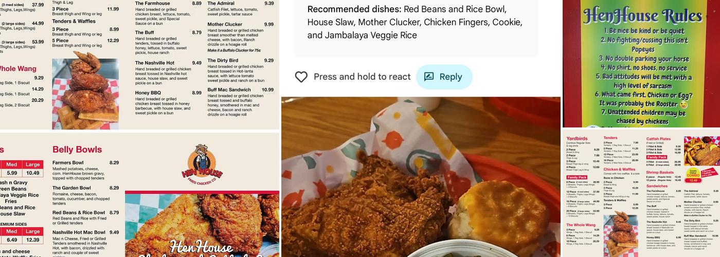 Hen House Chicken and Catfish Co Menu
