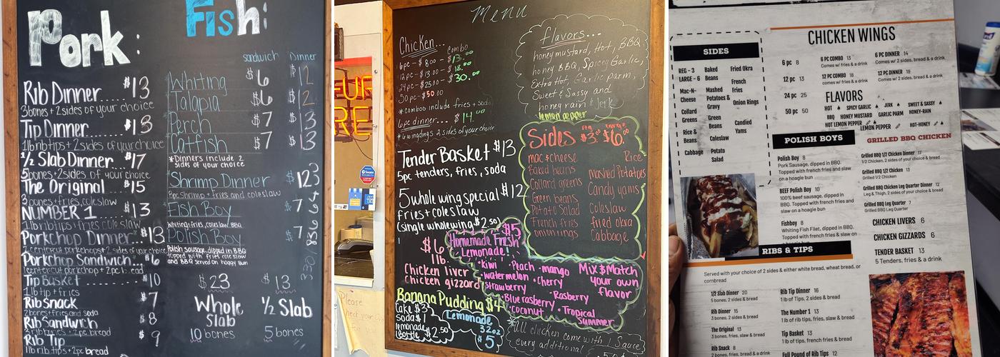 Copley Road Wings Menu