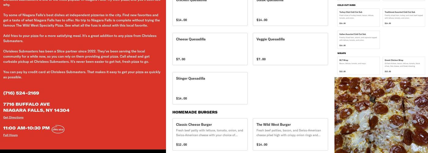 Chrislees submasters Menu