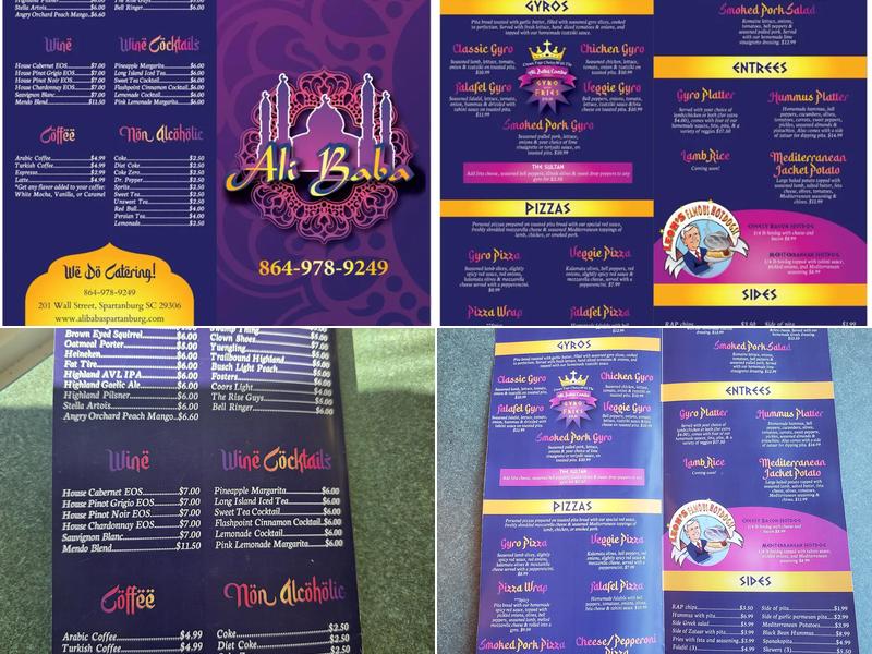 Ali Baba Menu