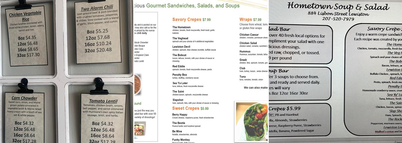 Hometown Soup & Salad Menu