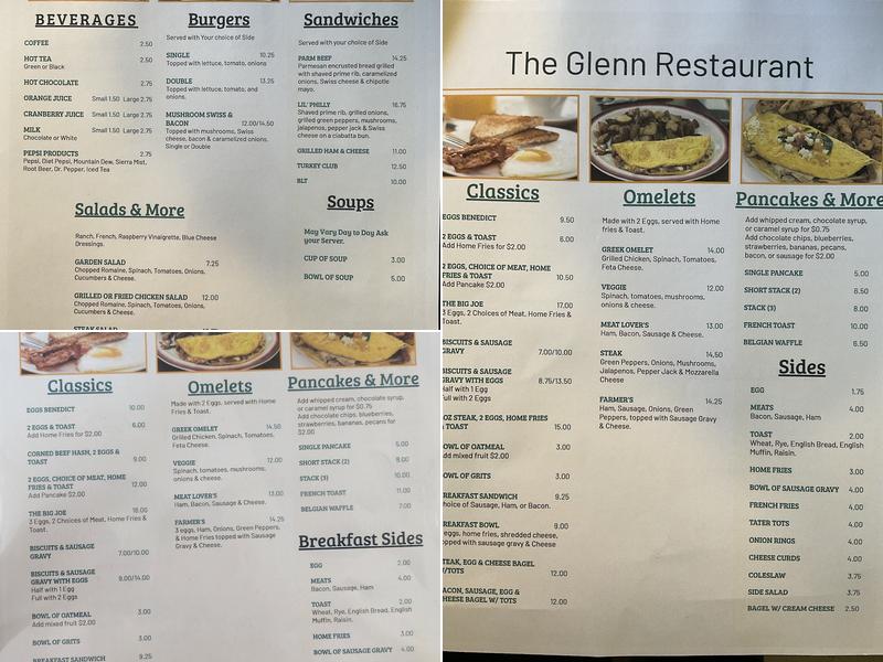 The Glenn Restaurant Menu