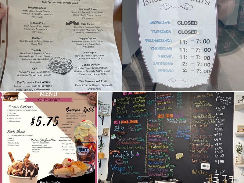 Sensational Scoops Menu