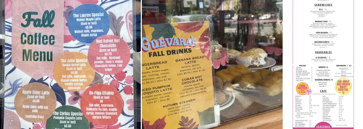 Guevara's Menu