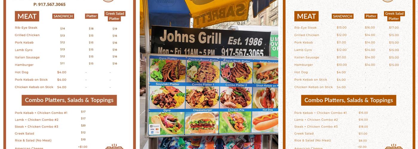 John’s Grill Menu