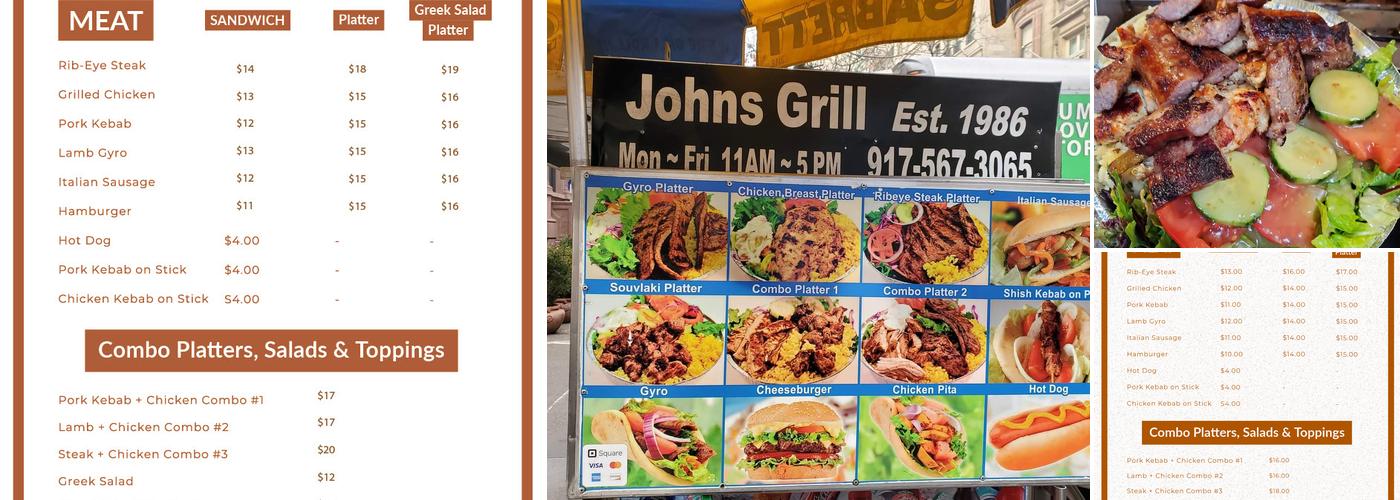 John’s Grill Menu