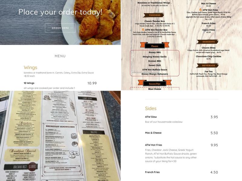All Things Wings Menu