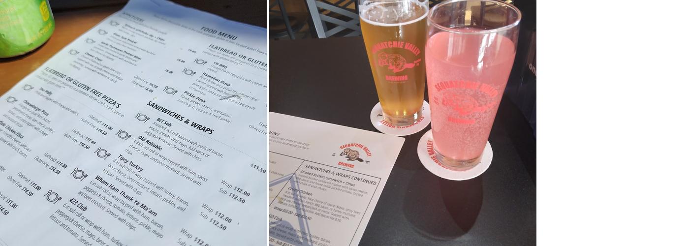 Sequatchie Valley Brewing Company Menu
