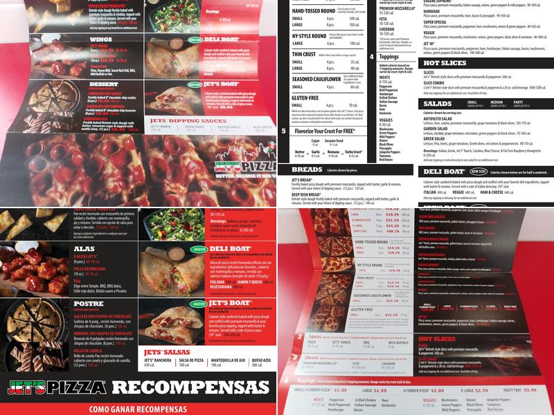 Jet's Pizza Menu