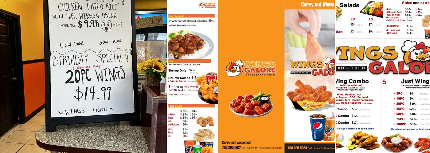 Wings Galore Menu