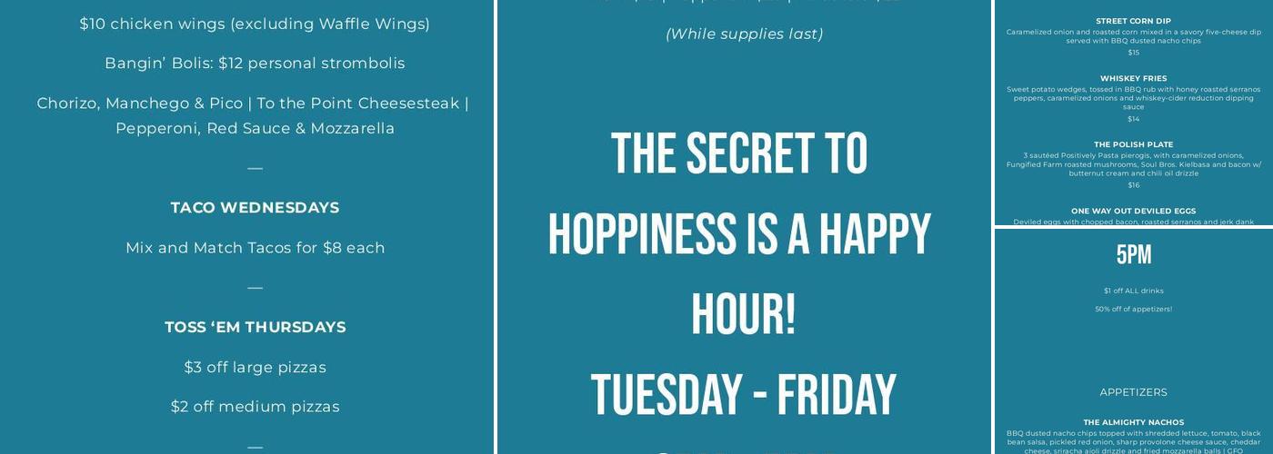 Hares Hill Brewing Co. Menu