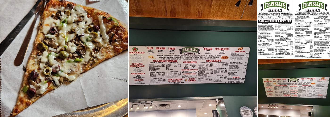 Fratelli's Pizza Menu