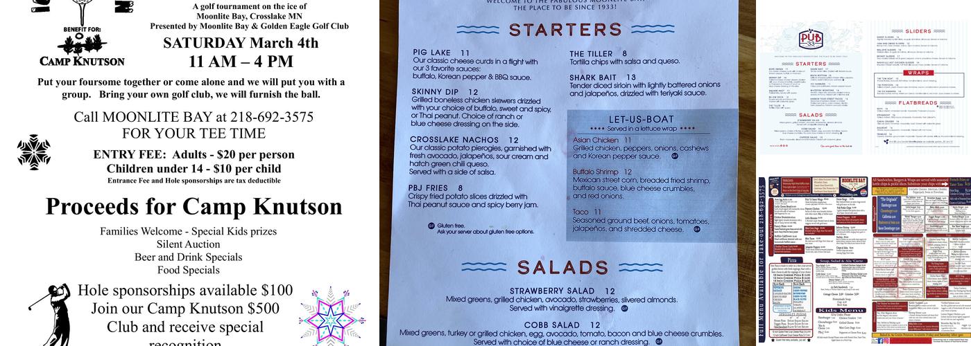 Pub '33 Menu