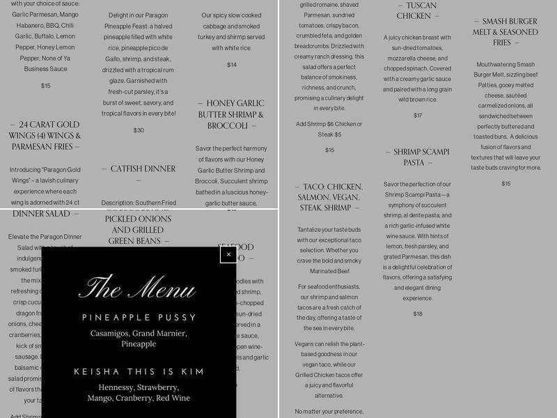 Paragon Social Menu