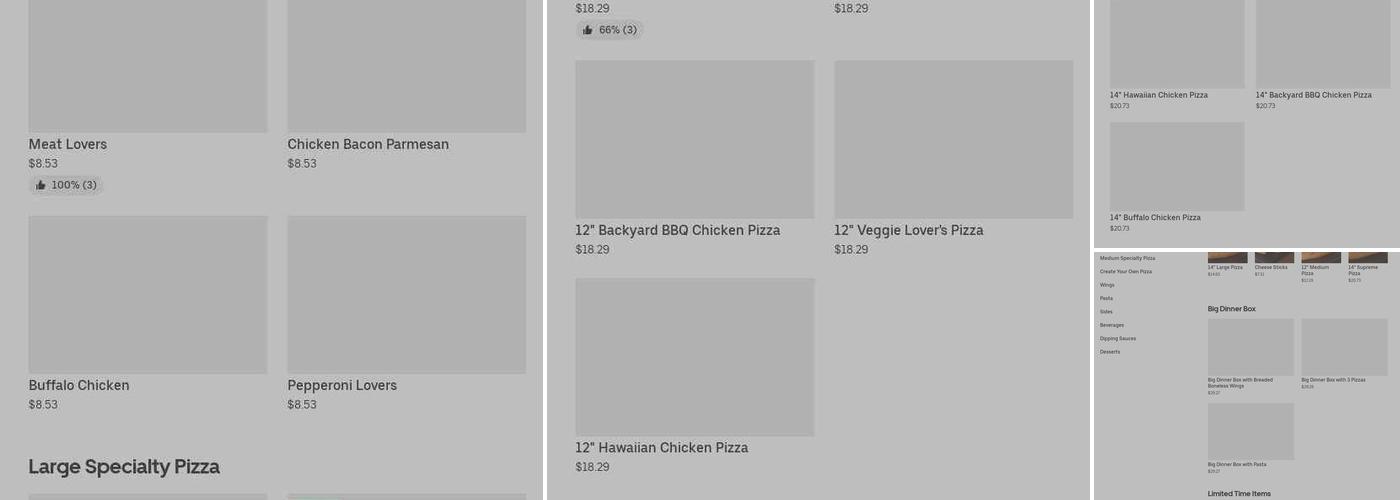 Pizza Hut Menu