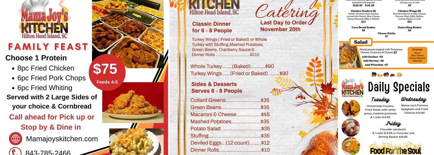 Mama Joy’s Kitchen Menu