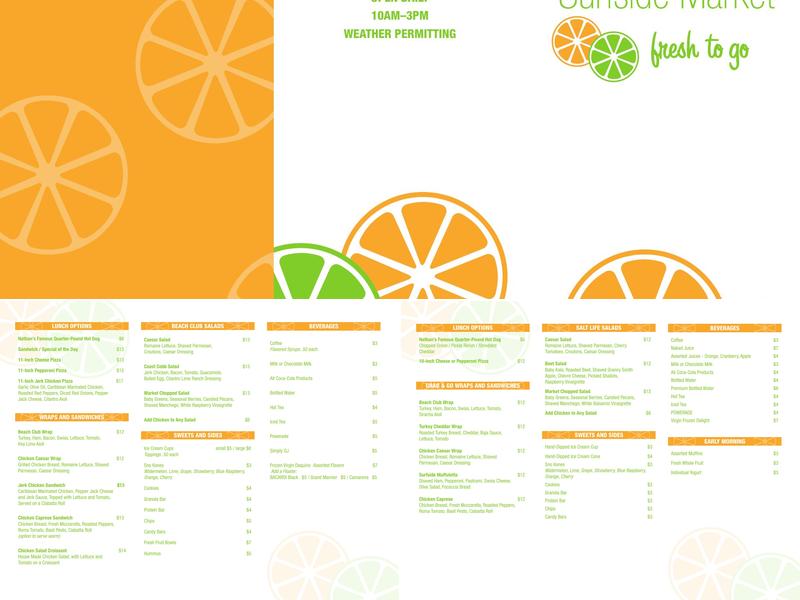 Surfside Market Menu