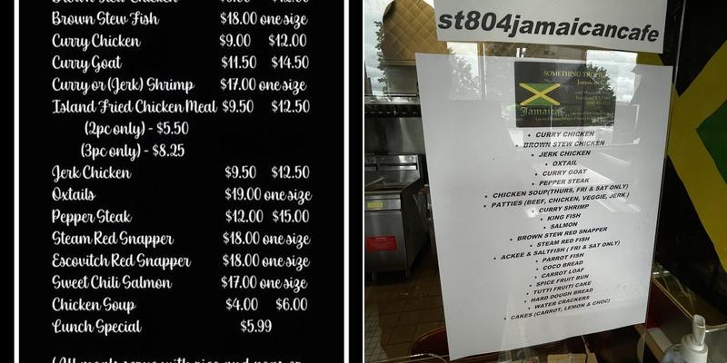 JAH B - Authentic Jamaican Food Menu