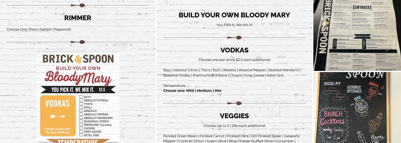 Brick & Spoon Menu