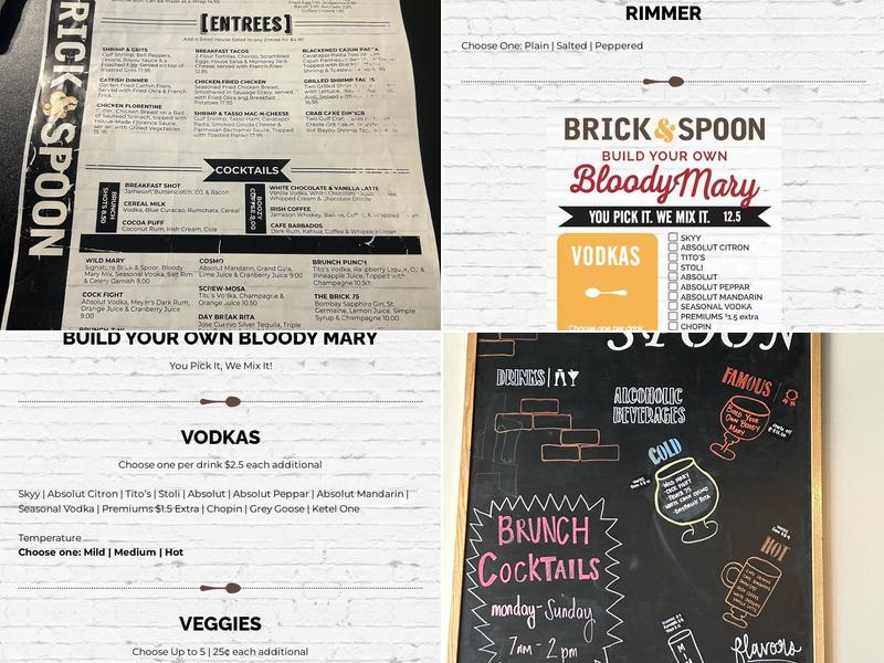 Brick & Spoon Menu