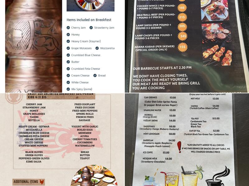 Waterstone Ranch Turkish farm Menu