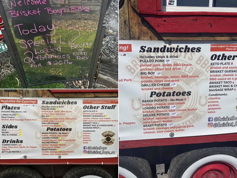 Brisket Boys Menu