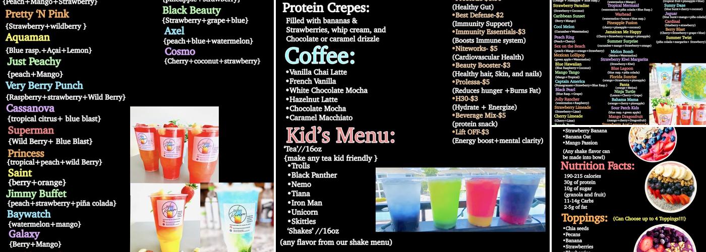 Revive Nutrition Richmond KY Menu