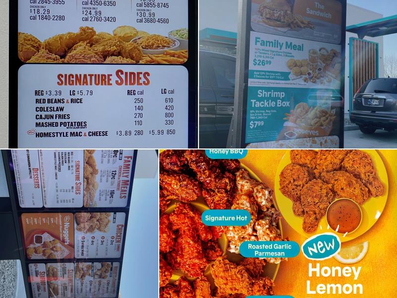 Popeyes Louisiana Kitchen Menu
