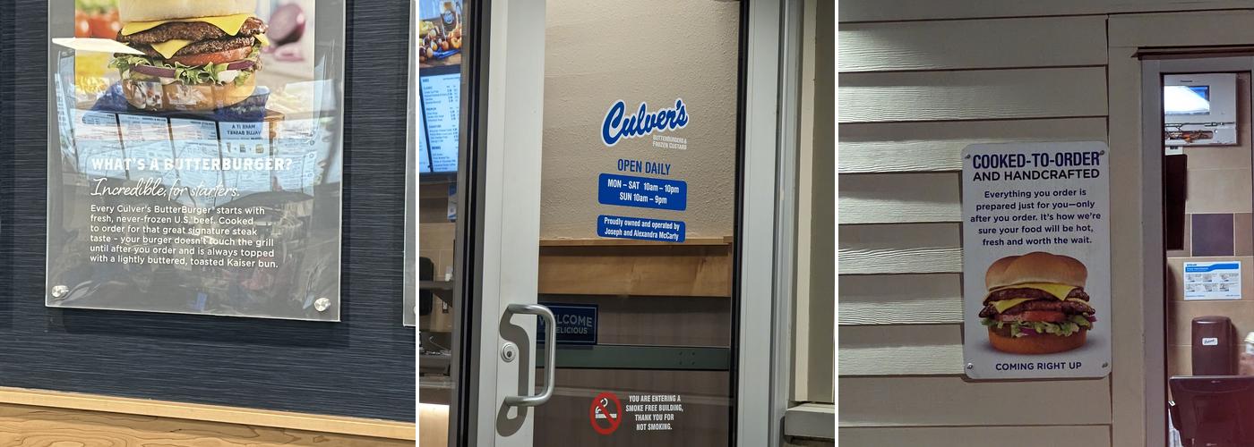 Culver’s Menu
