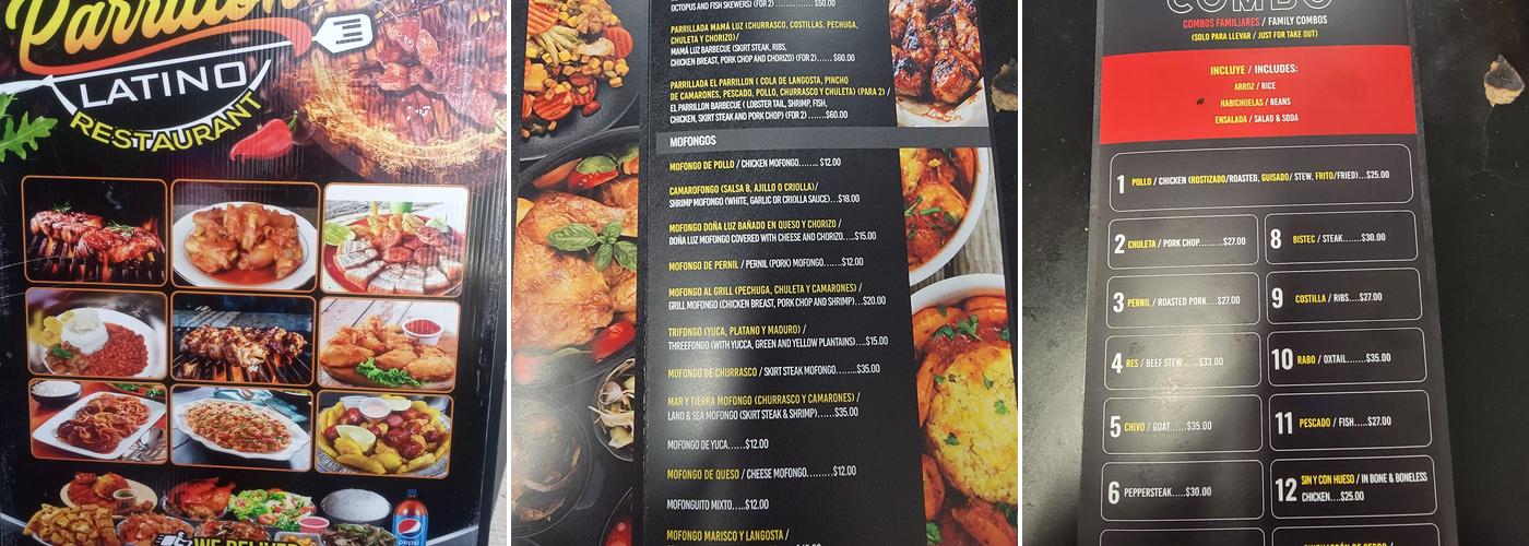 Parrillon latino inc Menu