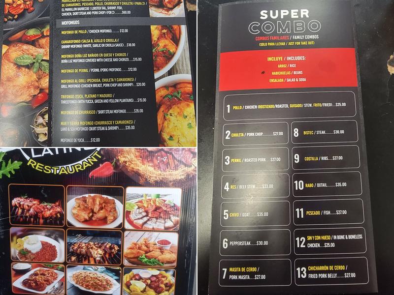 Parrillon latino inc Menu