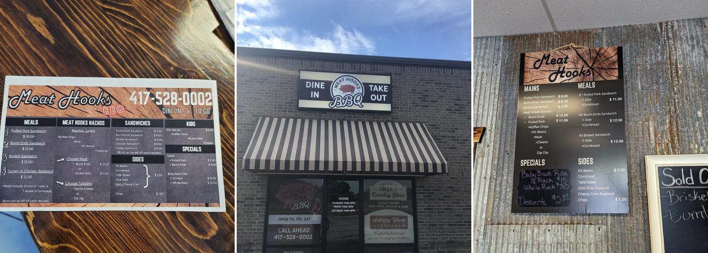 Meat Hooks BBQ Menu