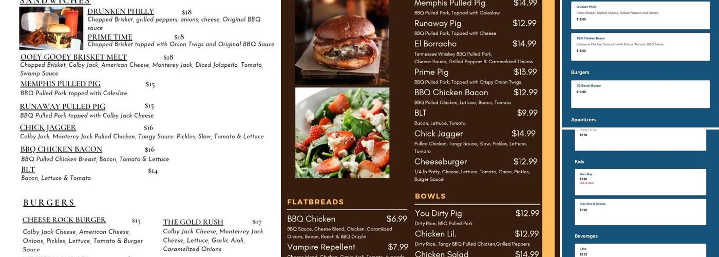 SmokeTown Blues Barbecue Menu