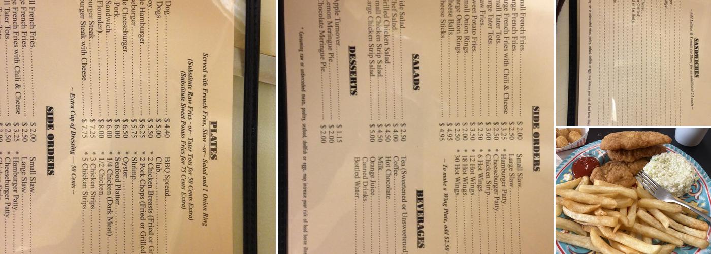 South 200 Drive In Menu