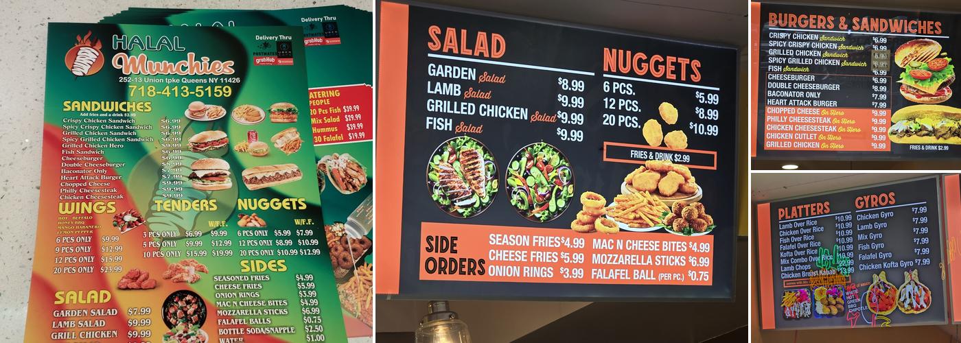 Halal Munchies Menu