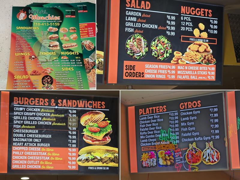 Halal Munchies Menu