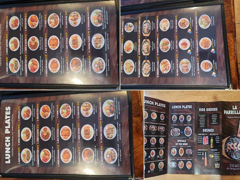 La Parrillada Menu