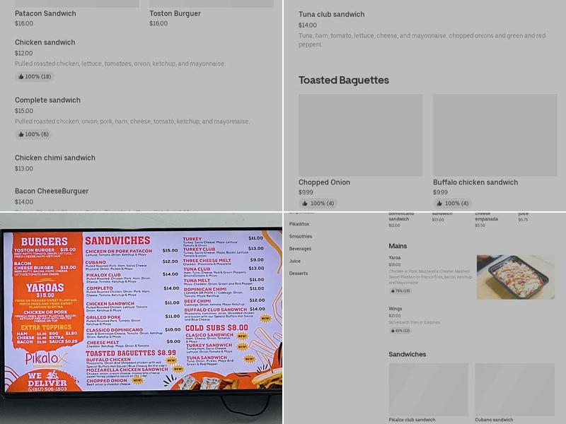 PIkalo X - Dorchester Menu