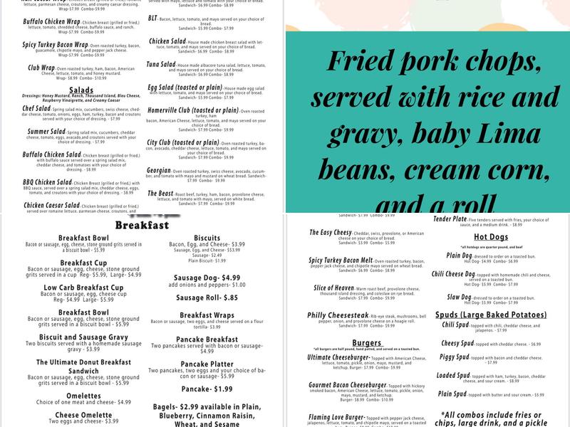 Daylight Donuts Menu