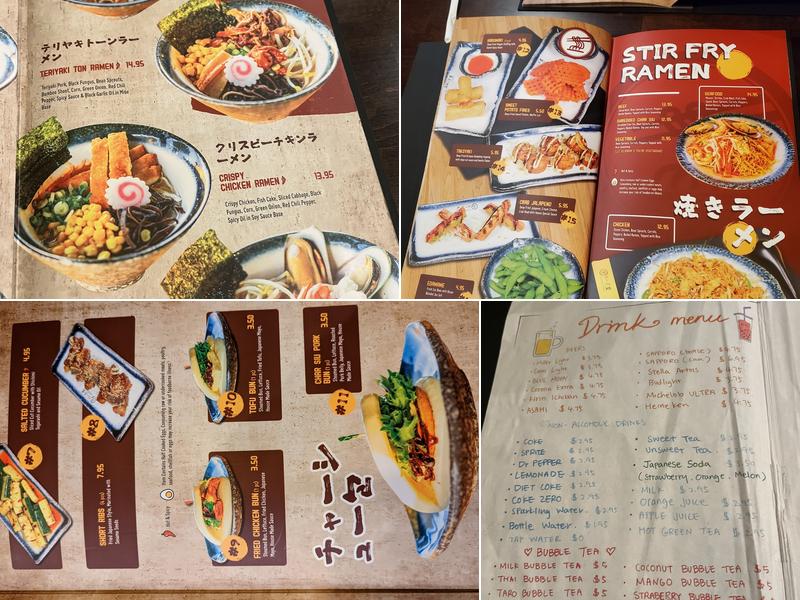 Ichiddo ramen Menu