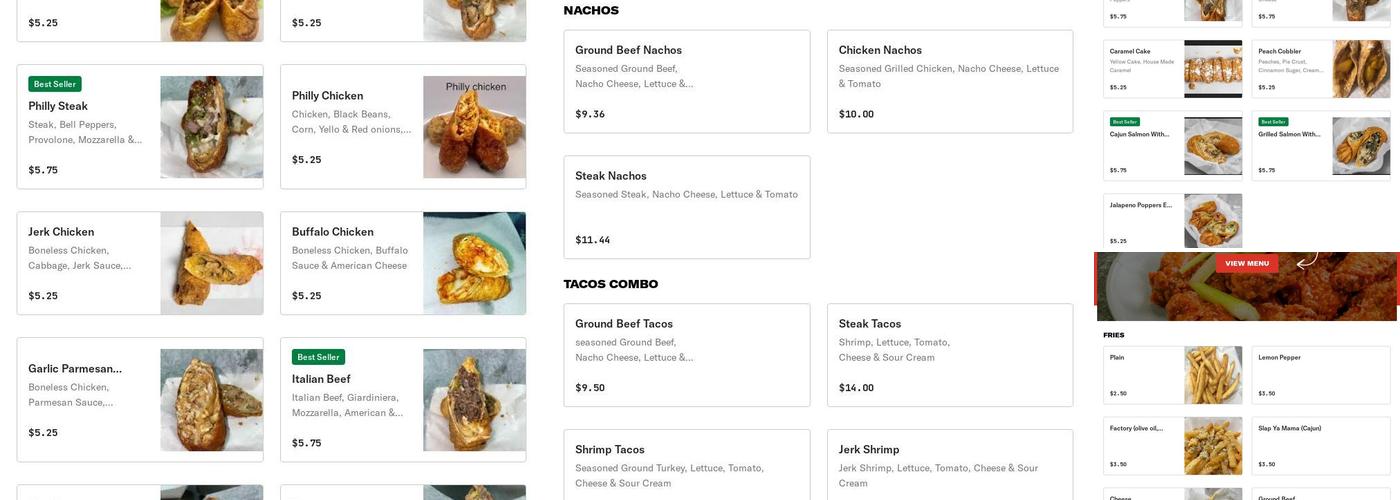 The Egg Roll Factory Menu